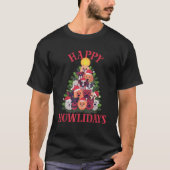 Dog Christmas Tree Happy Howlidays T-Shirt (Vorderseite)