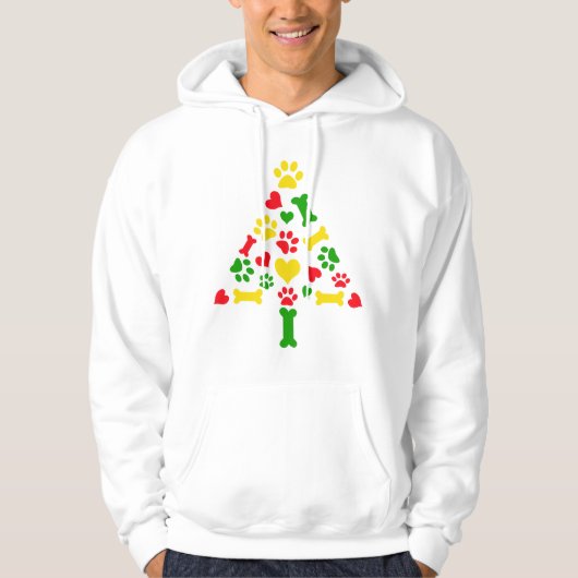 Dog Christmas Tree Hoodie (Vorderseite)
