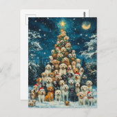 Dog Christmas Tree Postkarte (Vorne/Hinten)