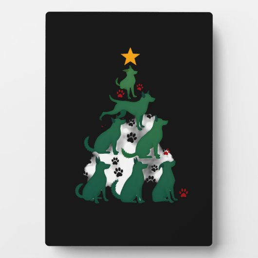 Dog Christmas Tree Shirt - Dog Christmas (2) Fotoplatte (Vorderseite)