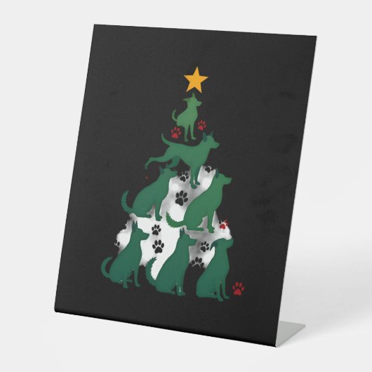 Dog Christmas Tree Shirt - Dog Christmas (2) Sockelschild (Vorderseite)