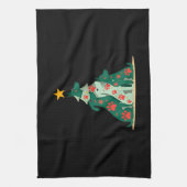 Dog Christmas Tree Shirt - Dog Christmas (3) Geschirrtuch (Vertikal)