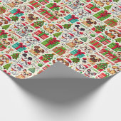 Dog Christmas Wrapping Paper Geschenkpapier (Ecke)