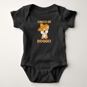 Dog Cinco De Doggo Mexican Sombrero Corgi Baby Strampler