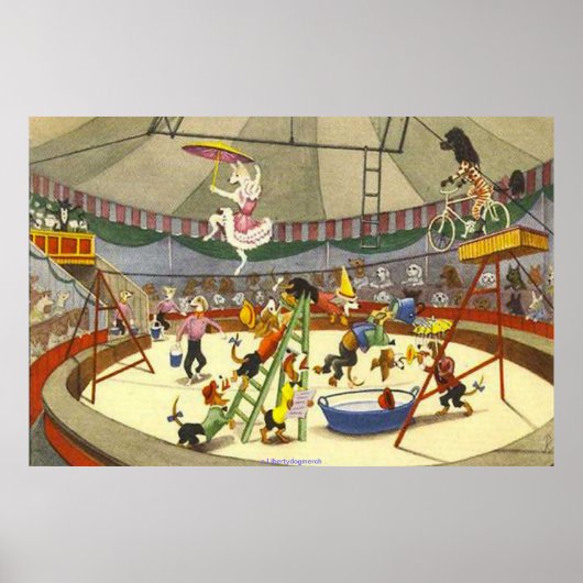 DOG CIRCUS - POSTERS & CANVAS DRUCKEN - HUMORISCH POSTER (Vorne)