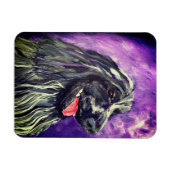 Dog Cocker Spanel Blue Roan bemalt Magnet (Horizontal)