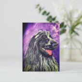 Dog Cocker Spanel Blue Roan bemalt Postkarte (Stehend Vorderseite)