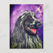 Dog Cocker Spanel Blue Roan bemalt Postkarte (Vorderseite)