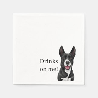 Dog Cocktail Napkin, Empfang Napkin, Hochzeit Serviette