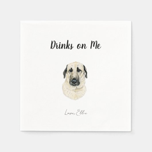 Dog Cocktail Napkins Serviette (Vorderseite)