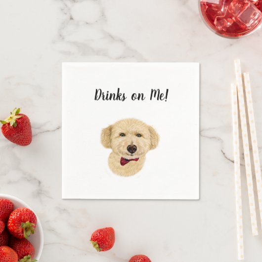 Dog Cocktail Napkins Serviette (Beispiel)