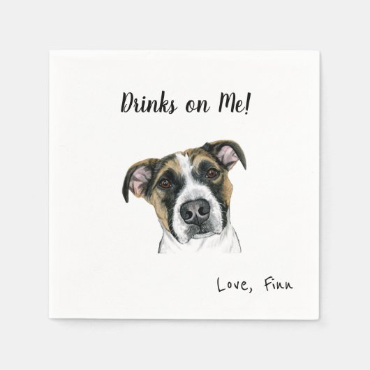 Dog Cocktail Napkins Serviette (Vorderseite)