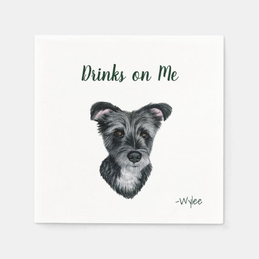 Dog Cocktail Napkins Serviette (Vorderseite)
