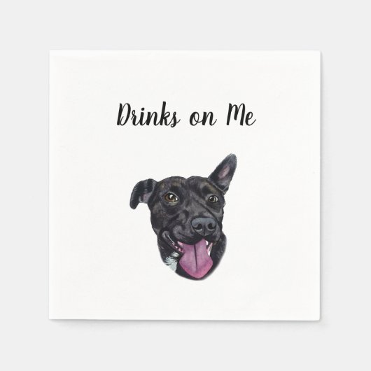 Dog Cocktail Napkins Serviette (Vorderseite)