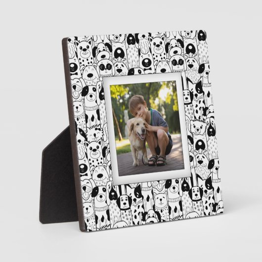Dog Collage Frameless Foto Easel Back Fotoplatte (Vorderseite)
