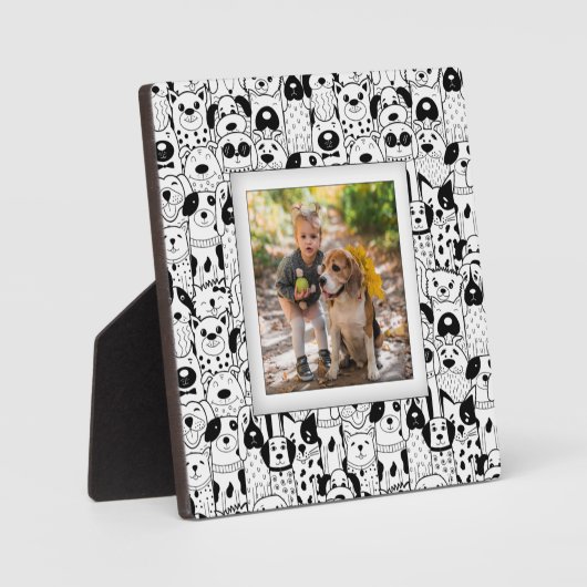 Dog Collage Frameless Foto Easel Back Fotoplatte (Vorderseite)