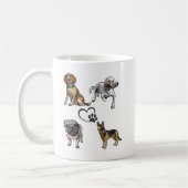 Dog Collage Kaffee Tasse - Paw & Heart Design! (Links)