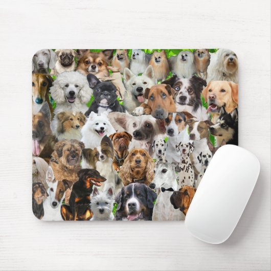 Dog Collage Mousepad (Mit Mouse)