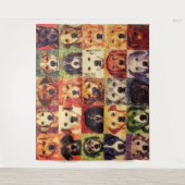 Dog Collage Tapestry Wandteppich (Vorderseite)