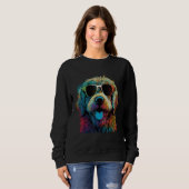 Dog Colorful Cool Puppy Doghead Dog 4 Sweatshirt (Vorne ganz)