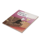 Dog Cone Verabreden Funny Cartoon Fliese (Seite)
