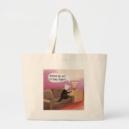 Dog Cone Verabreden Funny Cartoon Jumbo Stoffbeutel (Vorne)