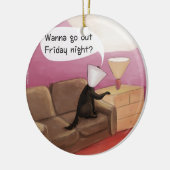 Dog Cone Verabreden Funny Cartoon Keramikornament (Links)