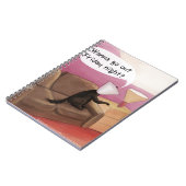 Dog Cone Verabreden Funny Cartoon Notizblock (Linke Seite)