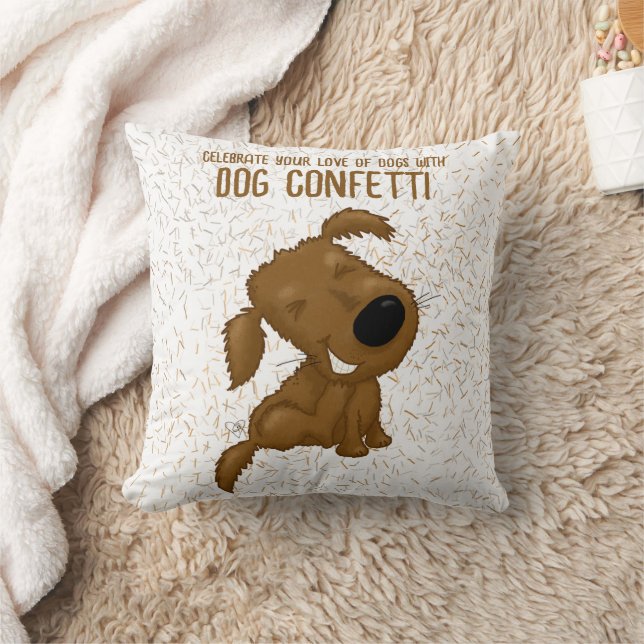 Dog Confetti Shedding Dog Kissen (Decke)