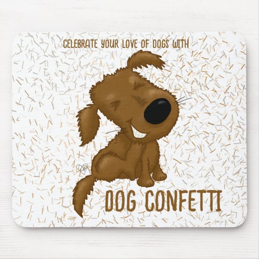 Dog Confetti Shedding Dog Mousepad (Vorne)