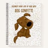 Dog Confetti Shedding Dog Notizblock (Vorderseite)