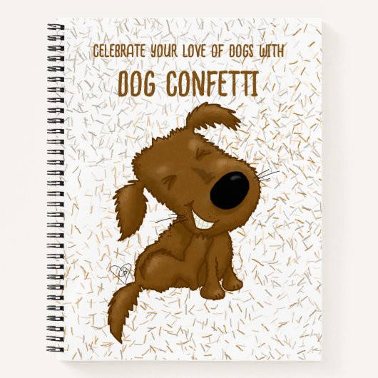 Dog Confetti Shedding Dog Notizblock (Vorderseite)