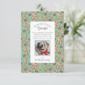 Dog Cookies Welppy's First Christmas Dankeschön Ka Dankeskarte (Stehend Vorderseite)