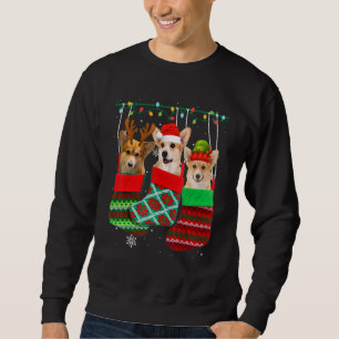 Dog Corgi Weihnachtssocken Xmas Pajama Pet Welpe 1 Sweatshirt