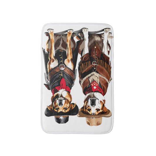 Dog Cowboys Badematte (Vorderseite Vertikal)
