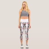 Dog Cuddles Capri Leggings (Vorderseite)