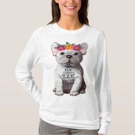 Dog Cuddles Tee Shirt in Long Sleeve gezeigt