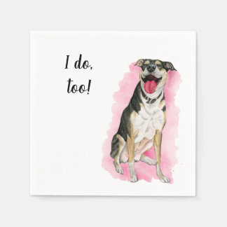 Dog Custom Cocktail Napkin für Hochzeiten Serviette