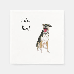 Dog Custom Cocktail Napkin für Hochzeiten Serviette