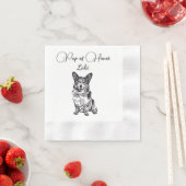 Dog Custom Cocktail Napkin Haustier Napkin Serviette (Beispiel)