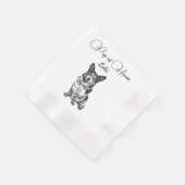 Dog Custom Cocktail Napkin Haustier Napkin Serviette (Ecke)
