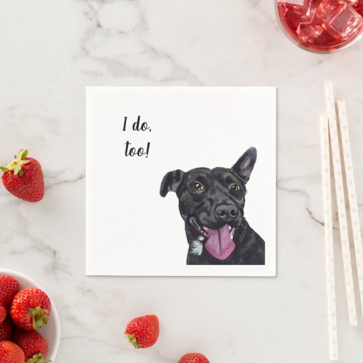 Dog Custom Cocktail Napkin Serviette (Beispiel)