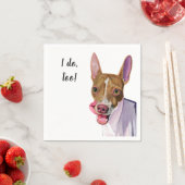 Dog Custom Cocktail Napkin Serviette (Beispiel)