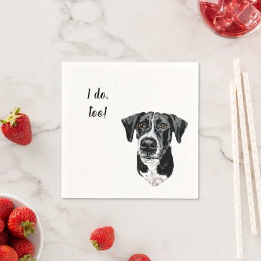 Dog Custom Cocktail Napkin Serviette (Beispiel)