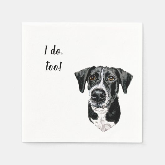 Dog Custom Cocktail Napkin Serviette (Vorderseite)