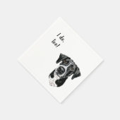 Dog Custom Cocktail Napkin Serviette (Ecke)