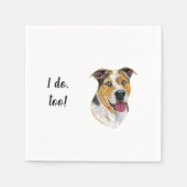 Dog Custom Cocktail Napkin Serviette (Vorderseite)