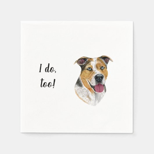 Dog Custom Cocktail Napkin Serviette (Vorderseite)