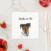 Dog Custom Cocktail Napkin Serviette (Beispiel)