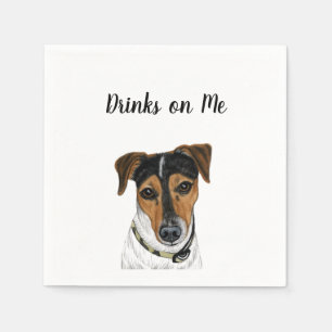 Dog Custom Cocktail Napkin Serviette